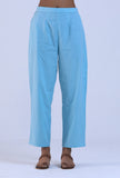 Set Of 2: Blue Cotton Kurta & Pant Set