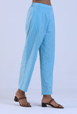 Women Blue Cotton Pant
