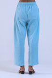 Women Blue Cotton Pant