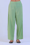 Women Green Cotton Pant