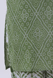 Green & White Color Cotton Block Printed Kurta