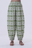 Green Color Cotton Block Printed Pant
