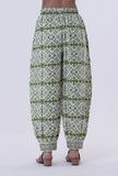 Green Color Cotton Block Printed Pant