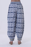 Blue & White Block Printed Cotton Pant