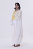 Yellow & White Cotton Block Printed Dupatta