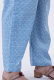 Blue & White Cotton Block Printed Pant