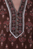 Brown & Multicolor Cotton Block Printed Kurta