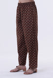 Brown & Multicolor Cotton Block Printed Pant