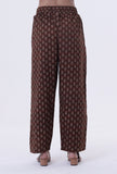 Brown & Multicolor Cotton Block Printed Pant