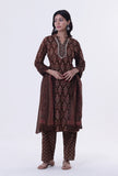 Brown & Multicolor Cotton Block Printed Dupatta