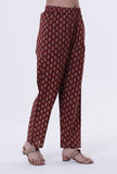 Red & Multicolor Cotton Block Printed Pant