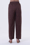 Woody Brown & White Cotton Block Printed Pant