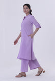 Lavender Cotton Kurti