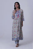 Multicolor Motif Cotton Kurta