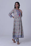 Multicolor Motif Cotton Kurta