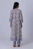 Multicolor Motif Cotton Kurta