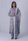 Multicolor Motif Cotton Dupatta