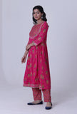 Cerise Pink Cotton Rayon Kurta