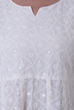 Chikankari White Cotton Kurta