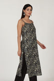 Kalamkari Printed Black Color Cotton Slip
