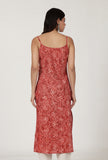 Multi Printed Red Color Cotton Slip