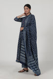 Indigo Printed Blue Cotton Dupatta