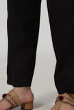 High-quality black cotton pants 