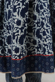 Indigo Printed Blue Cotton Anarkali