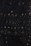 Black Color Cotton Georgette Embroidered Dupatta