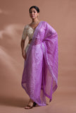 Light Purple Color Silk Organza Embroidered Dupatta