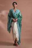 Green Color Silk Organza Embroidered Dupatta