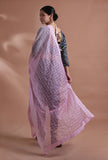 Light Pink Color Silk Organza Embroidered Dupatta