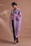 Light Pink Color Silk Organza Embroidered Dupatta