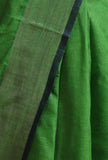 Green Color Cotton Linen Saree With Unstitched Blouse