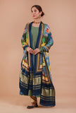 Blue Digital Print Modal Silk Dupatta
