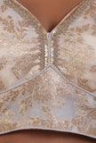 Off White Color Raw Silk Embroidered Blouse