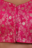 Pink Color Raw Silk Embroidered Blouse