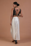 Black Color Raw Silk Embroidered Blouse