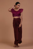 Light Purple Color Organza Plain Blouse