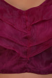 Light Purple Color Organza Plain Blouse