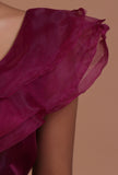 Light Purple Color Organza Plain Blouse
