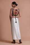 Blue Color Raw Silk Mirror Work Blouse