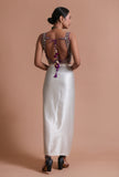 Light Purple Color Raw Silk Mirror Work Blouse