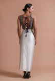 Blue Color Raw Silk Mirror Work Blouse