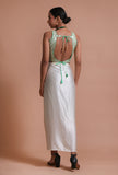 Mint Green Color Raw Silk Mirror Work Blouse