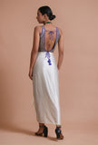 Blue Color Raw Silk Mirror Work Blouse