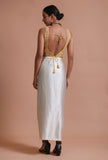 Golden Color Raw Silk Mirror Work Blouse