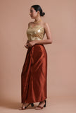 Golden Color Raw Silk Sitara Work Blouse