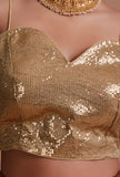 Golden Color Raw Silk Sitara Work Blouse