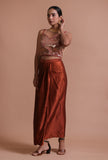 Red Color Raw Silk Sitara Work Blouse